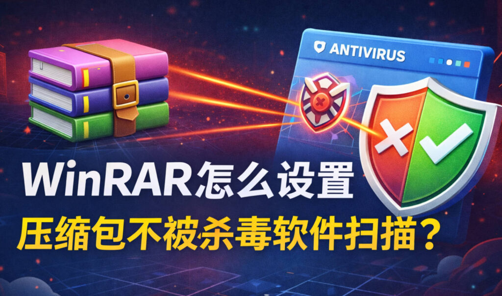 WinRAR怎么设置压缩包不被杀毒软件扫描