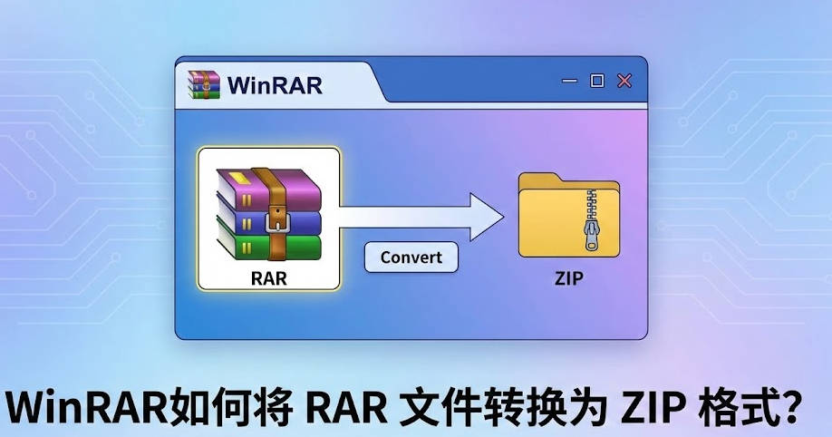 WinRAR 如何将 RAR 文件转换为 ZIP 格式
