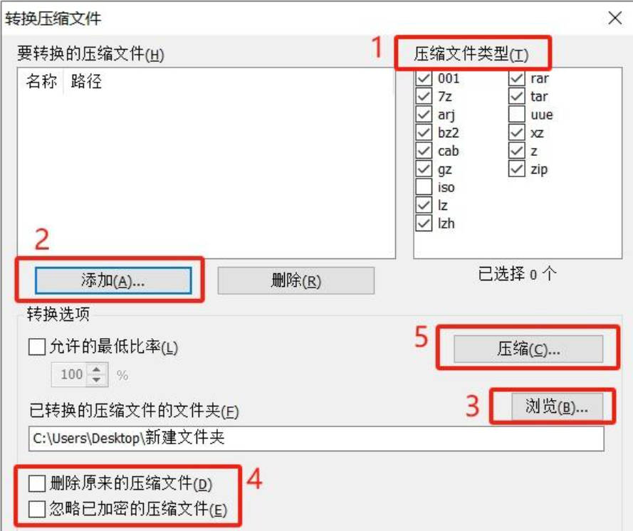 WinRAR 如何将 RAR 文件转换为 ZIP 格式？