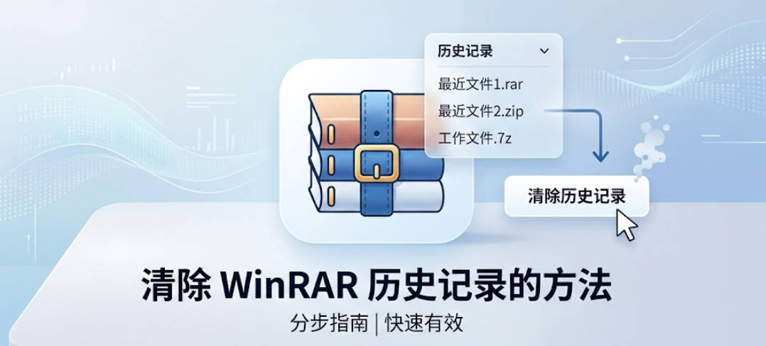 如何清除 WinRAR 的历史记录