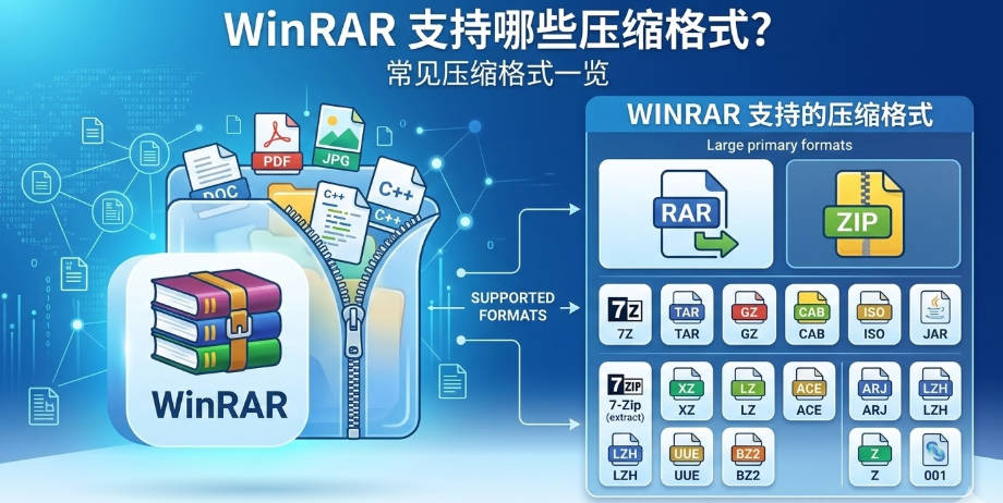 WinRAR支持哪些压缩格式