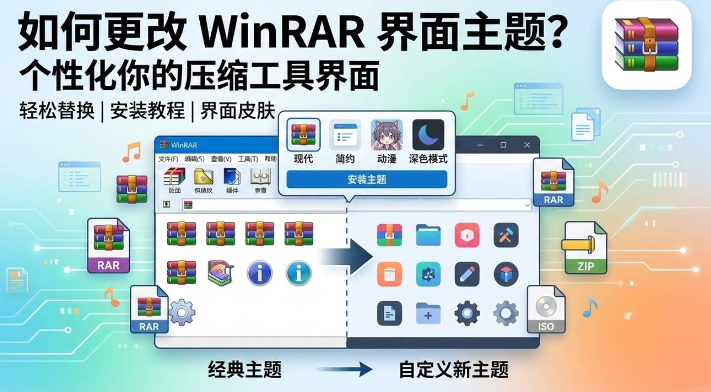 WinRAR如何更改界面主题