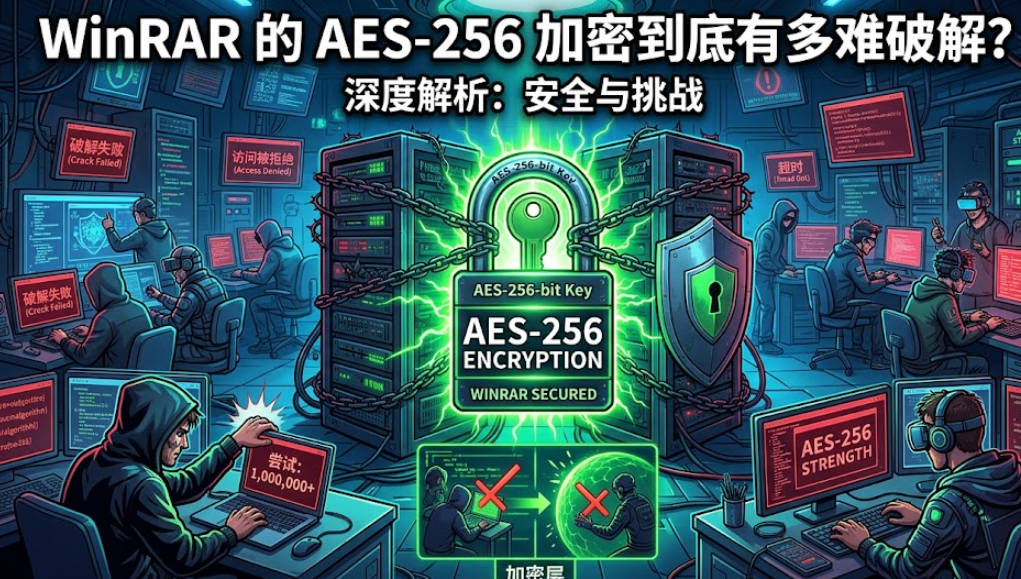 WinRAR 的 AES-256 加密到底有多难破解