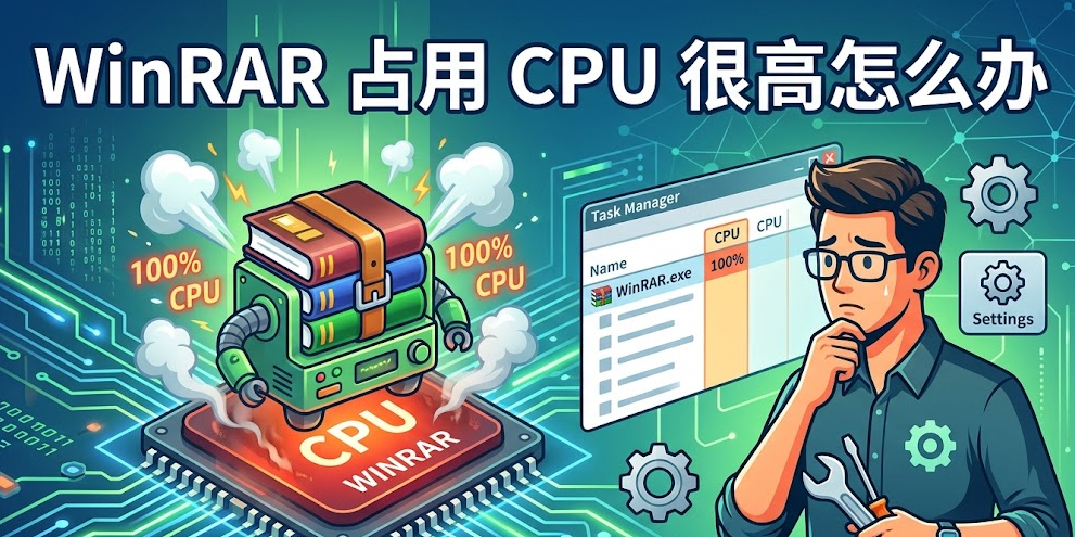 WinRAR 占用 CPU 很高怎么办