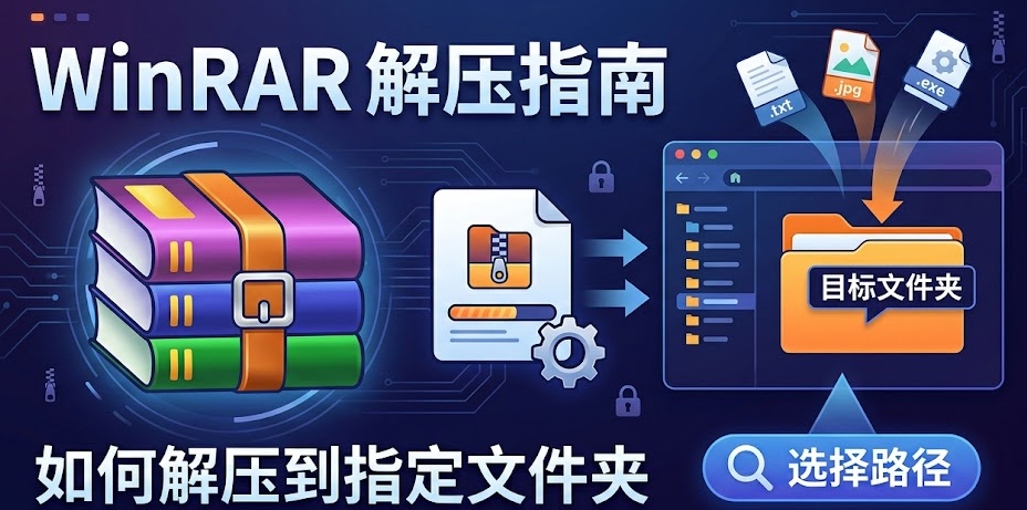 WinRAR怎么解压到指定文件夹