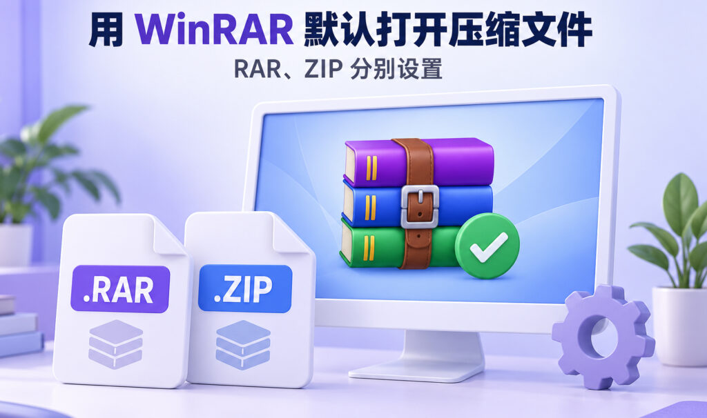 WinRAR怎么设置默认打开RAR和ZIP
